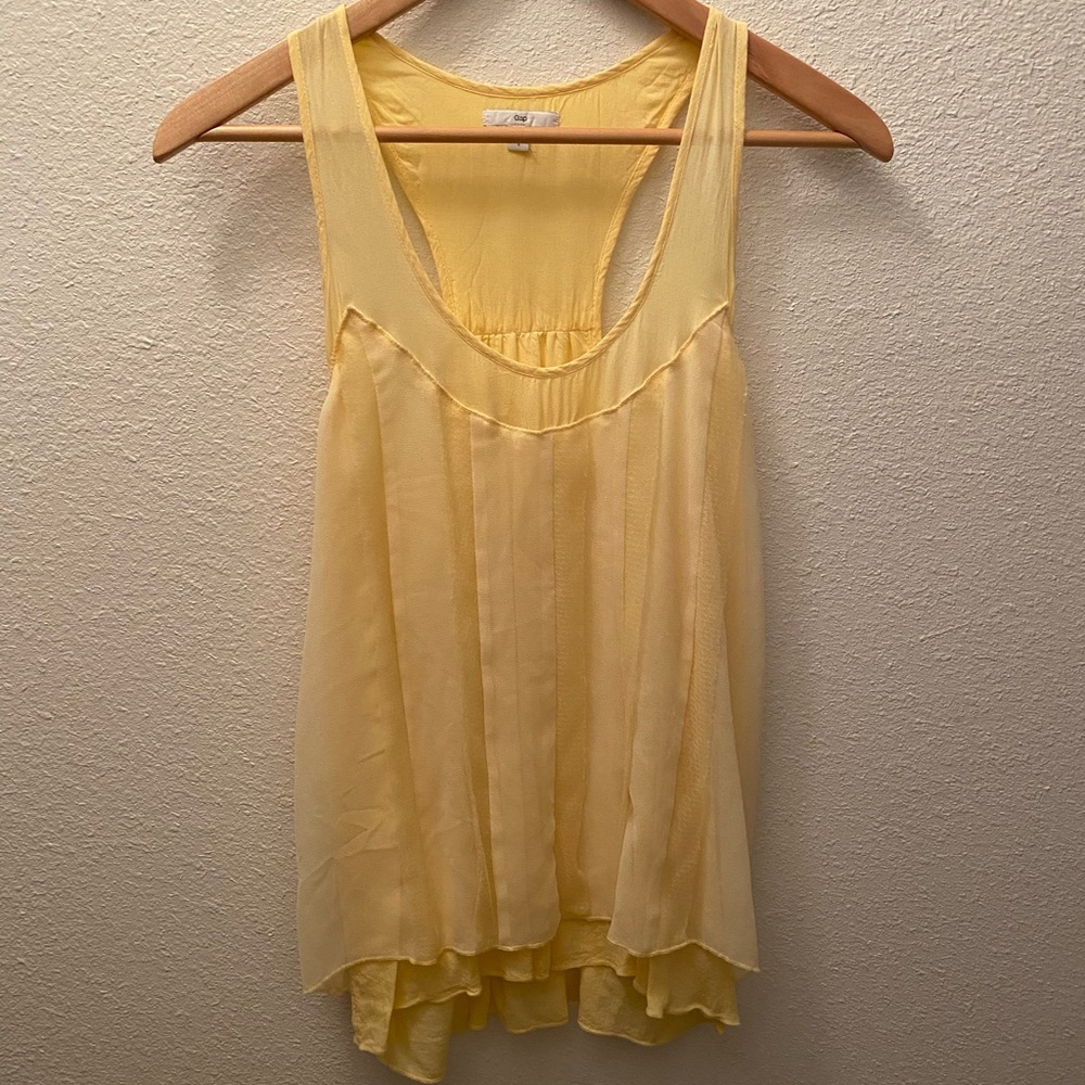 Yellow racer back tank